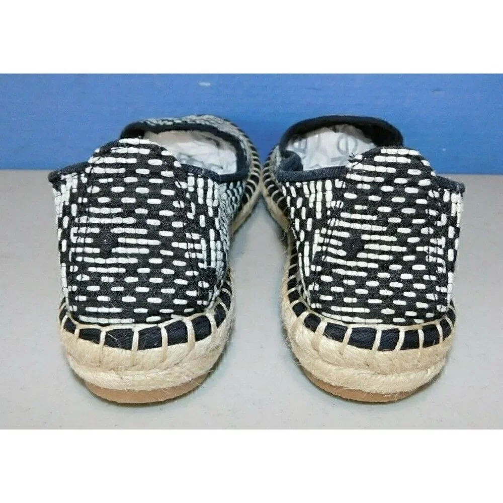DV BLACK & BEIGE WOVEN TEXTILE SLIP ON SHOES, WOMAN'S SIZE 6.5